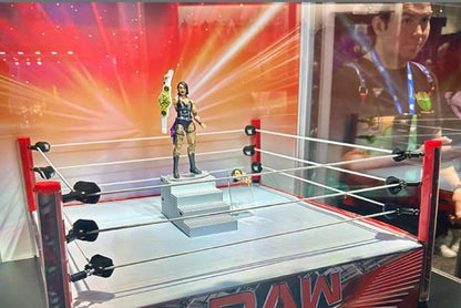 WWE Raw Real Scale Wrestling Ring Playset w/ Rhea Ripley Ultimate Edition Exclusive Figure Pre Order BobKatEmporium